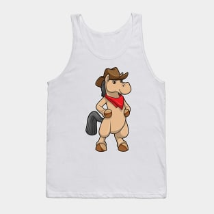 Horse as Cowboy Tank Top